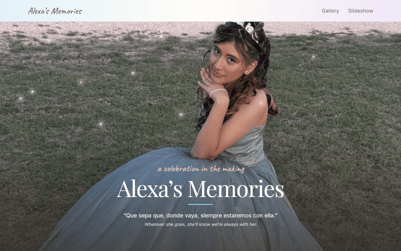 Screenshot of Alexa's Memories